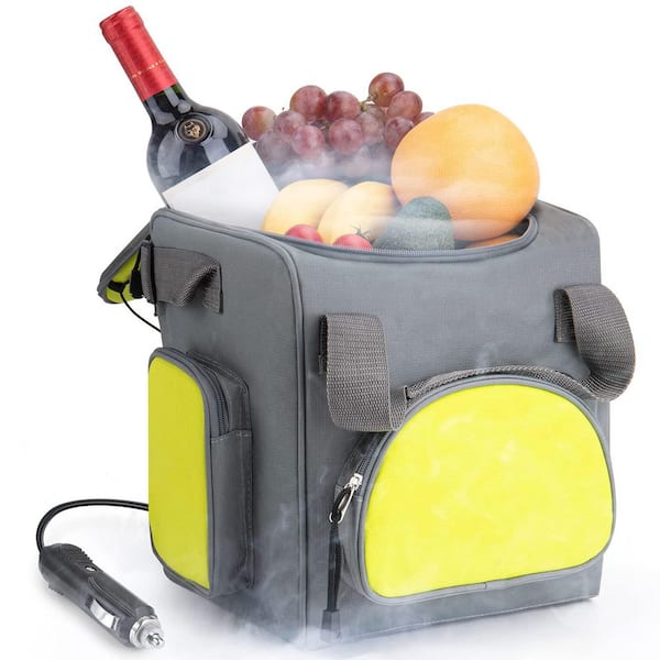 Unbranded 12V, 50.1W , 15 qt. Food and Beverage, 14 L Small Electric Cooler Portable Mini Car Fridge Camping, Soft Sided,1 pack