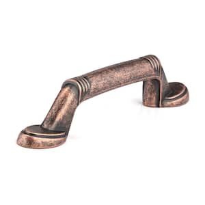 The Copper Factory CF118SN Solid Cast Copper Rectangular Bin Pull on 3-Inch Centers Satin Nickel