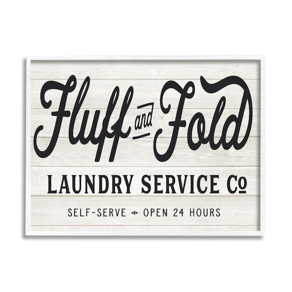 Stupell Industries Farmhouse Laundry Advertisement Rustic Pattern By Lettered and Lined Framed Print Abstract Texturize Art 16 in. x 20 in.