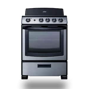 24 in. 4 Element 2.9 cu. ft. Electric Range in Stainless Steel