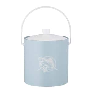 PASTIMES Fishin' 3 qt. Light Blue Ice Bucket with Acrylic Cover