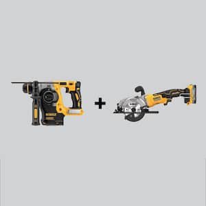 Atomic 20-Volt Maximum Lithium-Ion Cordless Brushless 4-1/2 in. Circular Saw Kit & 1 in. SDS Plus L-Shape Rotary Hammer