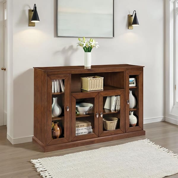 Designs2Go Summit Dark Walnut Highboy TV Stand