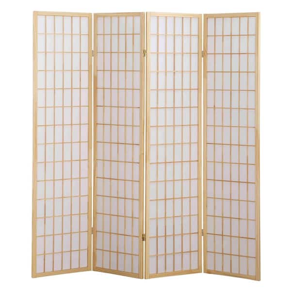 Miscool Avex 72 in. Wood Garden Fence 4 Panel Folding Privacy Screen