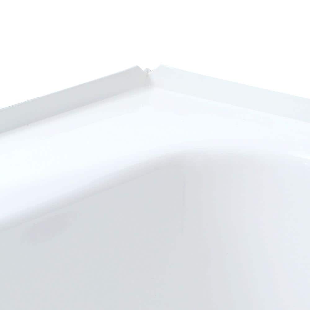 Cambridge 60'' White Cast Iron Alcove Soaking Bathtub