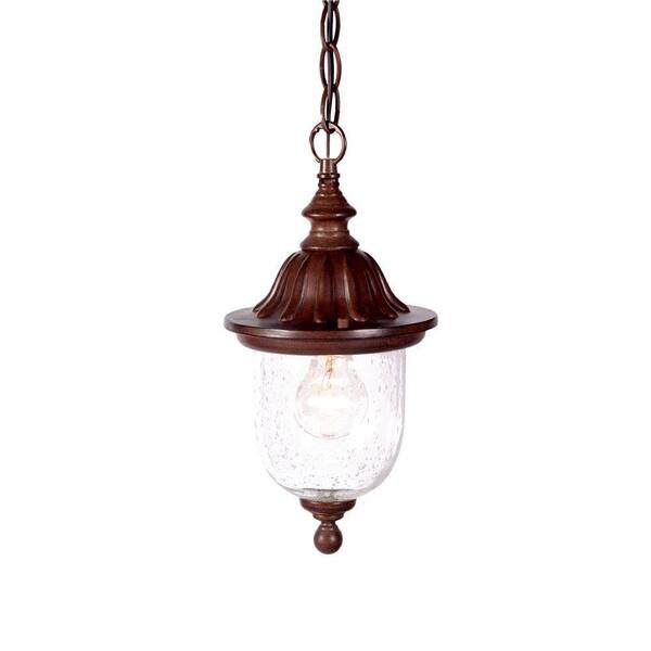 Acclaim Lighting Builder's Choice Collection Hanging Outdoor Burled Walnut Light Fixture