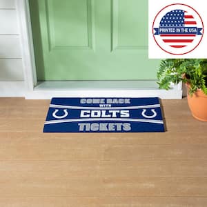 Indianapolis Colts 28 in. x 16 in. PVC "Come Back With Tickets" Trapper Door Mat