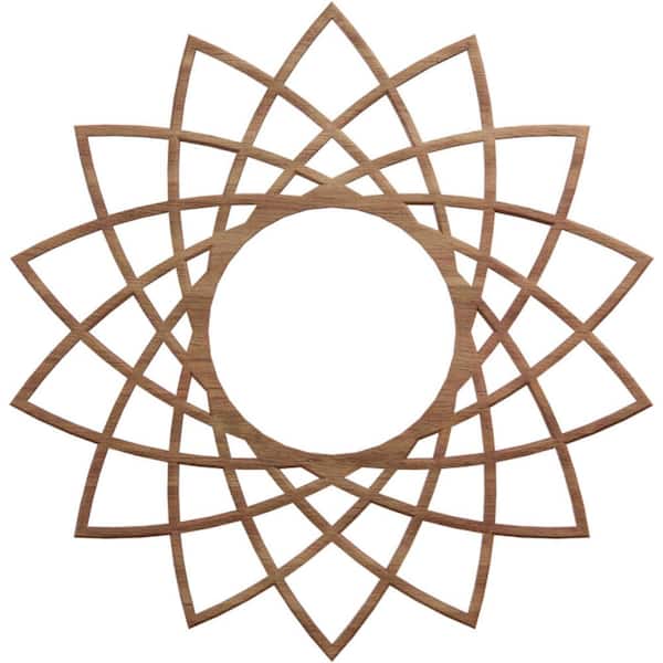 Ekena Millwork 0.375 in. x 6.125 in. x 16 in. Wood Medallion Moulding