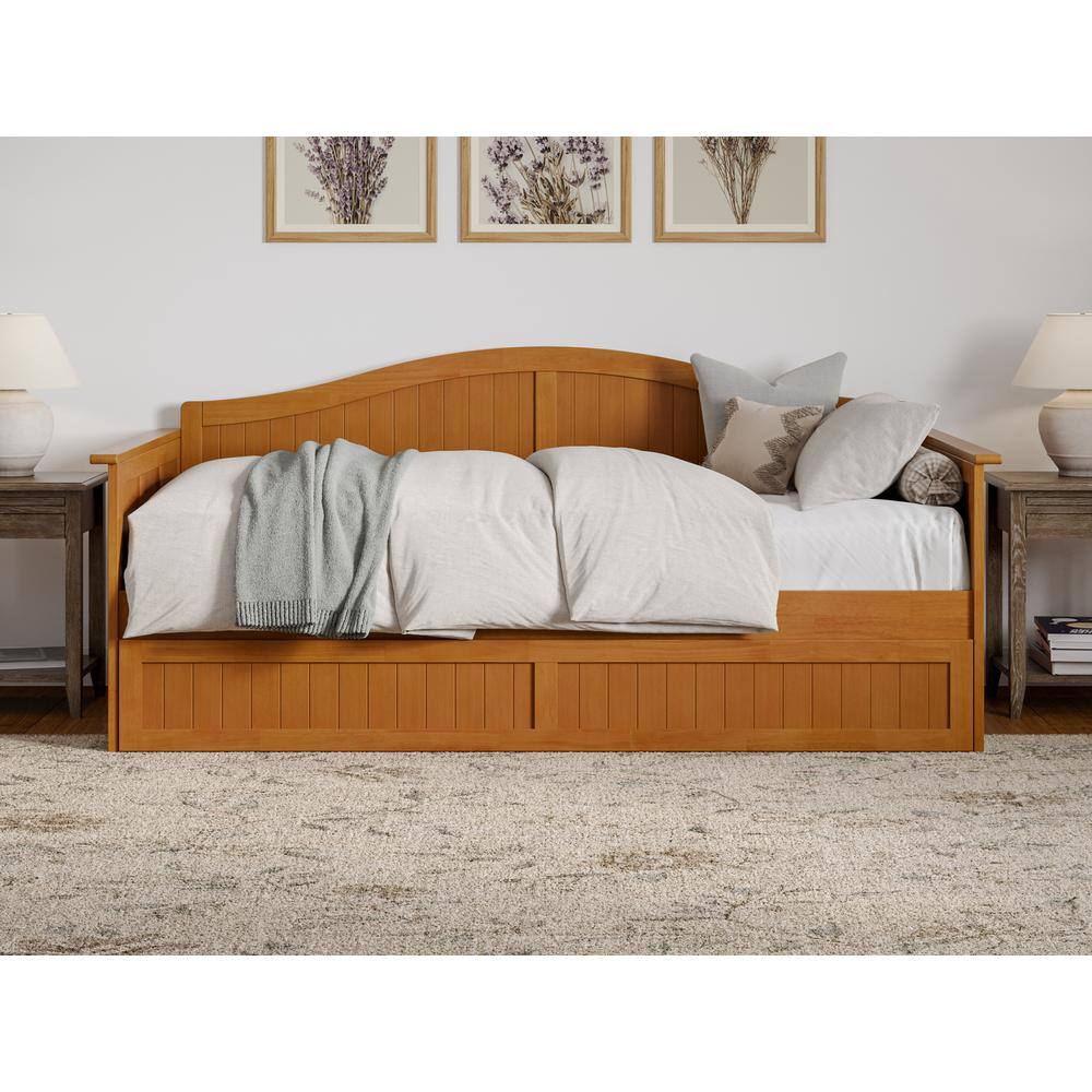 Nantucket Light Toffee Twin Wood Daybed with Trundle