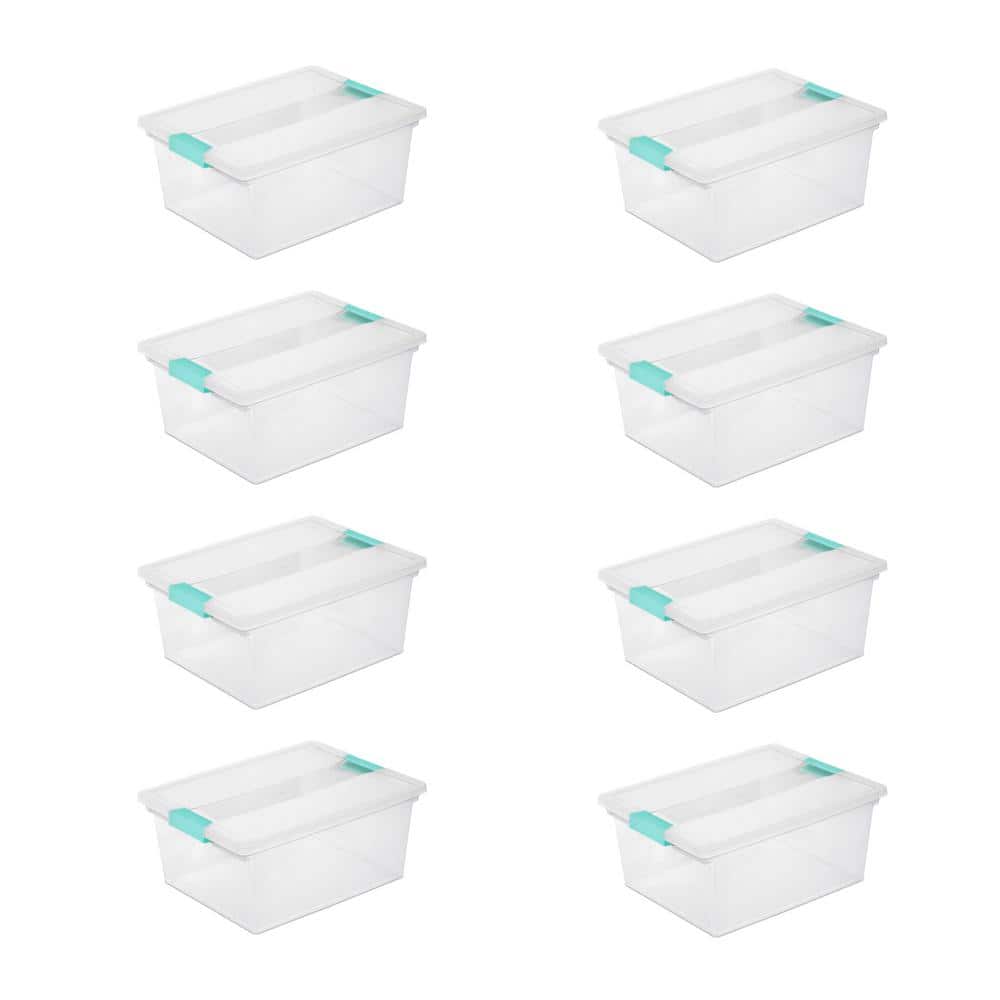 Sterilite 56 Quart Clear Plastic Storage Container with Latching Lid (8  Pack), 8pk - City Market