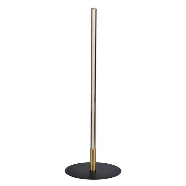 19 in. Dimond Black Bedside Task and Reading LED Table Lamp with On/Off Switch Round Metal Base for Living Room