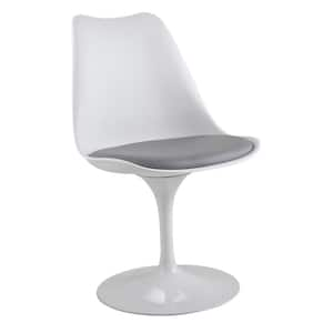 Metal Material Swivel Office Chair Leisure Chair in White