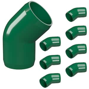 3/4 in. Furniture Grade PVC 45-Degree Elbow in Green (8-Pack)