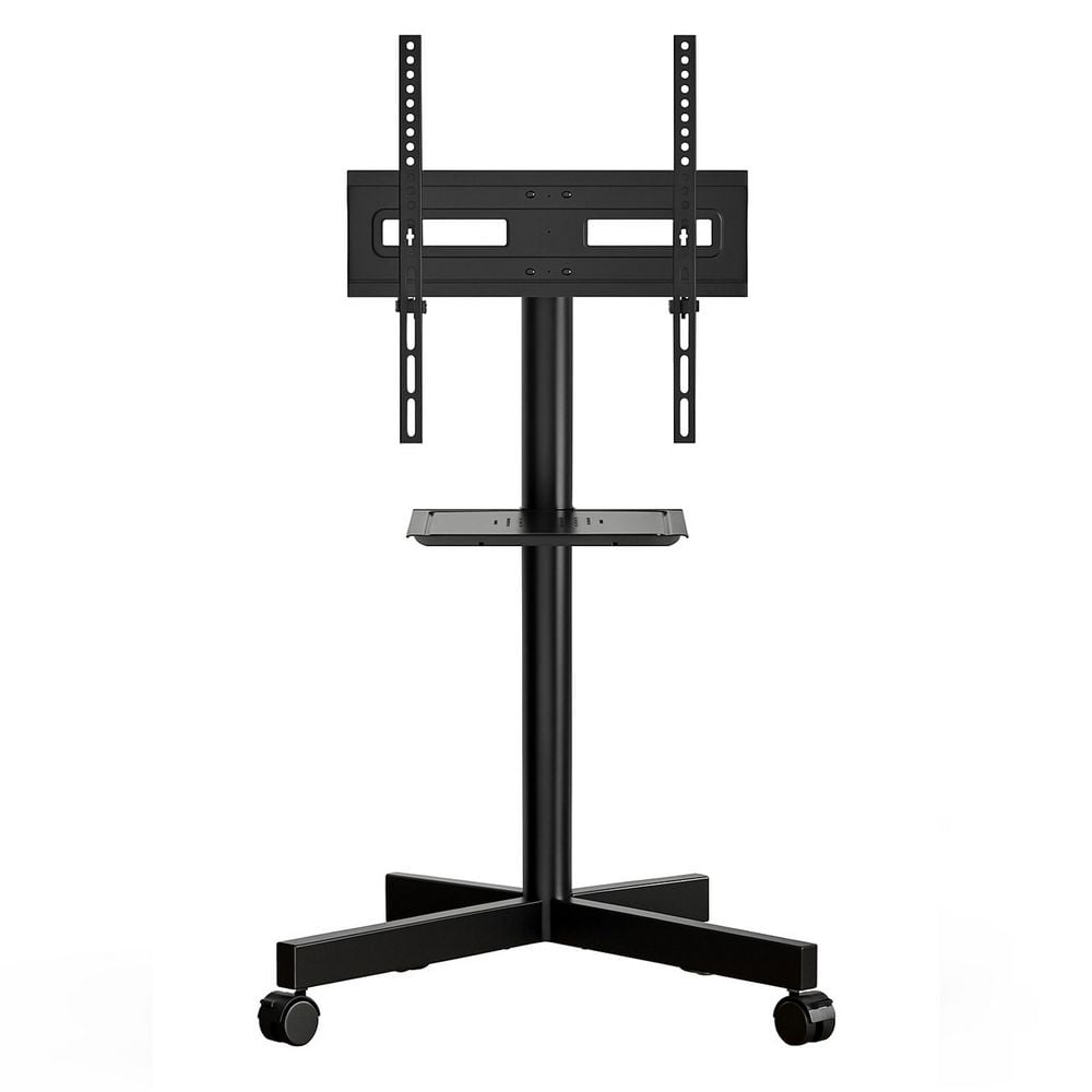 Retractable Floor Mount Wall TV Stand for 23 in. - 65 in. TVs Height Adjustable Rolling Cart with Shelf Wheels Tilt price history on PriceWatchPro