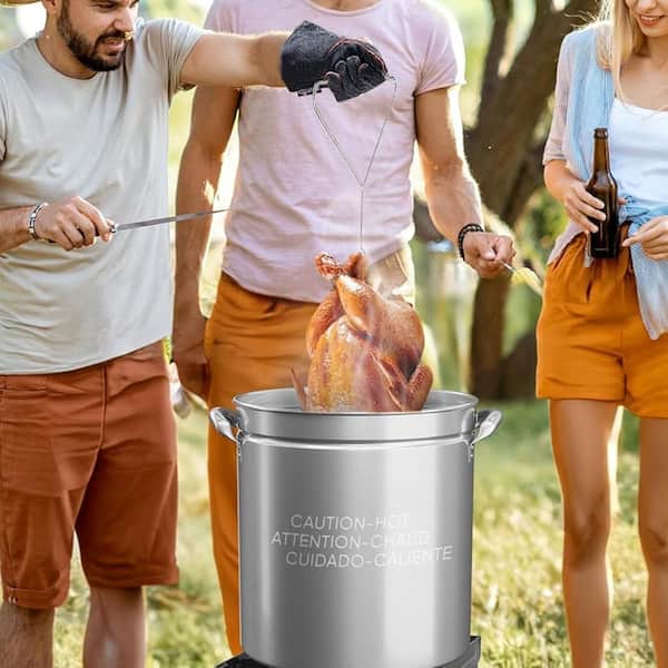 Karl home 36 qt. Stainless Steel Stock Pot with Strainer Basket