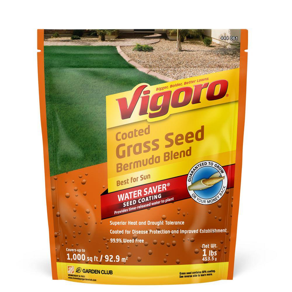 Vigoro 1 Lb Bermuda Grass Seed Blend With Water Saver Seed Coating 52334 The Home Depot 6772