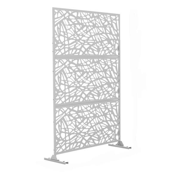 TIRAMISUBEST White 3.93 ft. W x 6.33 ft. H Galvanized steel Privacy ...