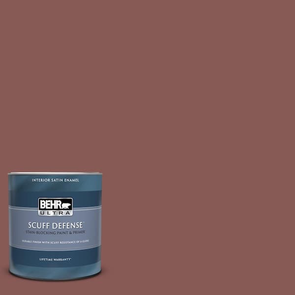BEHR ULTRA 1 qt. #PPU1-09 Red Willow Extra Durable Satin Enamel Interior Paint & Primer