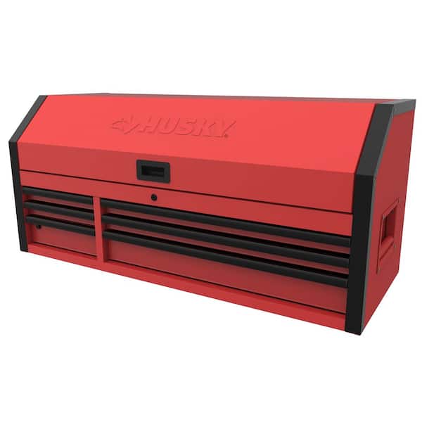 Heavy-Duty 52 in. W x 20 in. D 6-Drawer Matte Red Steel Top Tool Chest