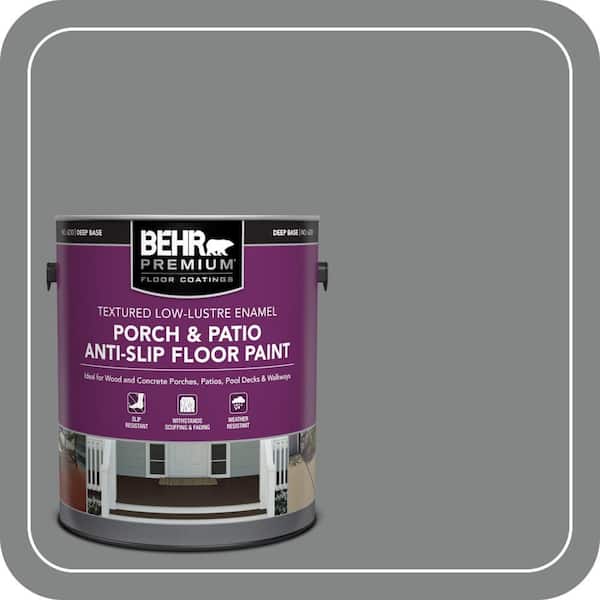 1 gal. #PFC-63 Slate Gray Textured Low-Lustre Enamel Interior/Exterior Porch and Patio Anti-Slip Floor Paint