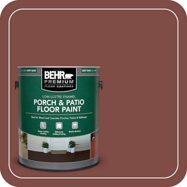 1 gal. #PFC-02 Brick Red Low-Lustre Enamel Interior/Exterior Porch and Patio Floor Paint