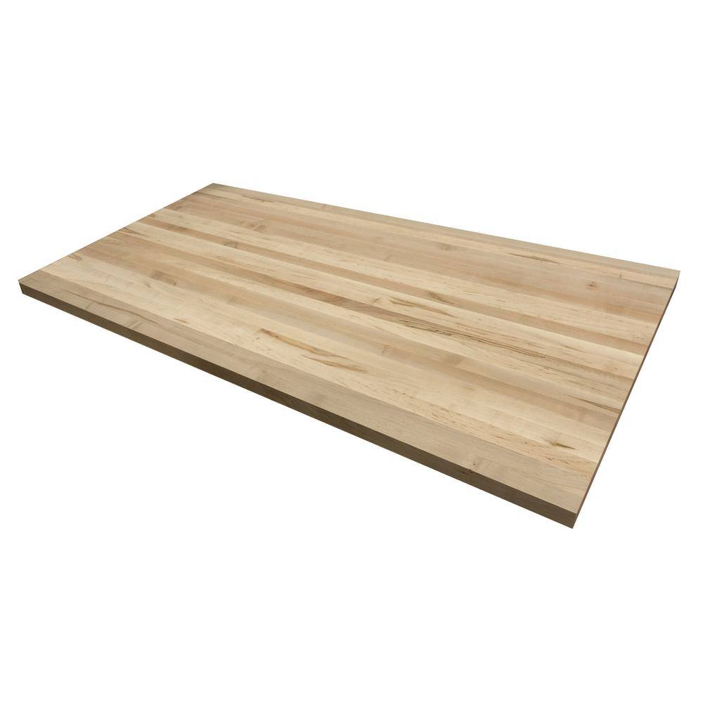 Maple Countertops Swaner Hardwood 4 ft. L x 30 in. D x 1.5 in. T Finished Maple Solid ...
