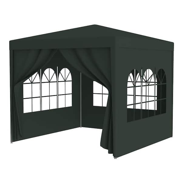 Unbranded 10 ft. x 10 ft. Pop Up Canopy Tent Waterproof UV Resistant Gazebo Tent with 4 Removable Walls