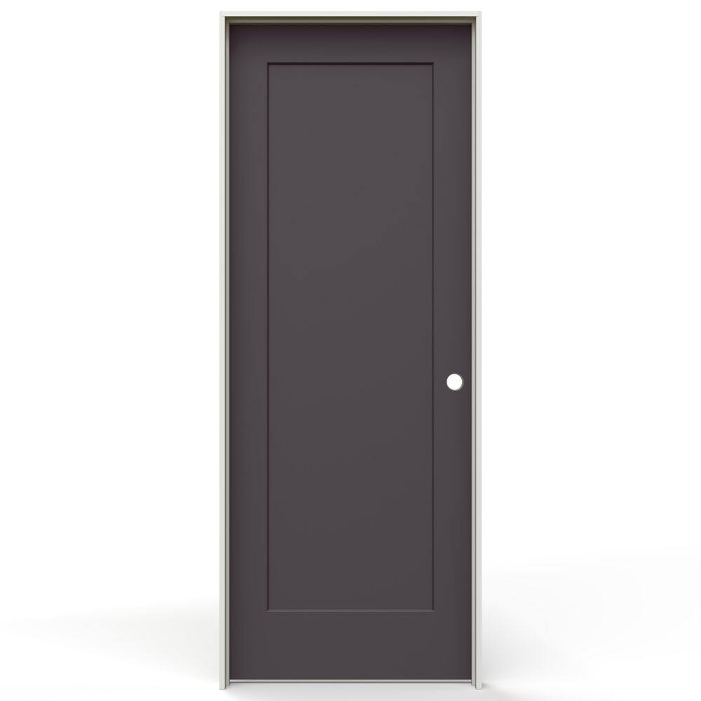 28 in. x 80 in. Madison 1 Panel Left-Handed Solid Core Fresh Fig Molded Composite Single Prehung Interior Door price history on PriceWatchPro