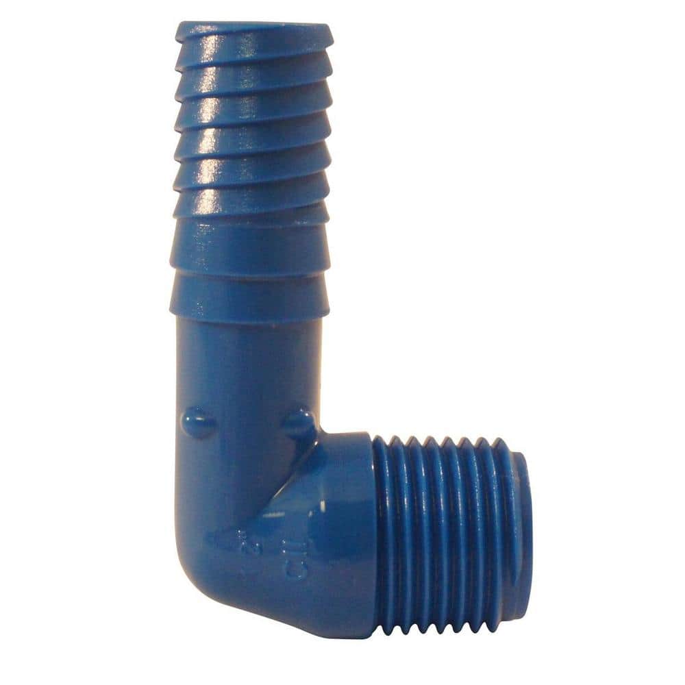1/2 in. Barb Insert Blue Twister Polypropylene 90° x MNPT Elbow Fitting price history on PriceWatchPro
