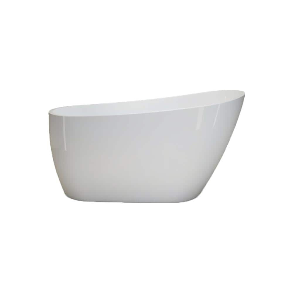 55.13 in. x 28.38 in. Acrylic Freestanding Soaking Bathtub with Center Drain in White, cUPC Certified price history on PriceWatchPro