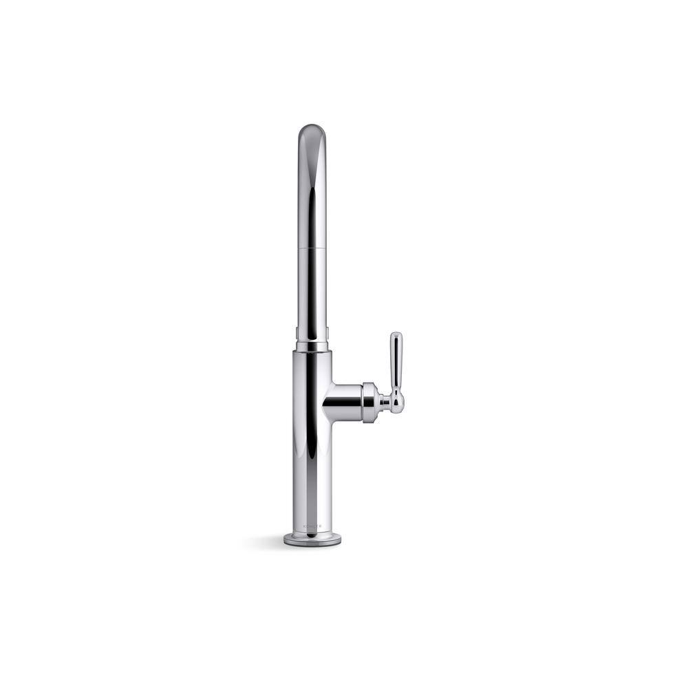 Polished Chrome Pull-Down Kitchen Faucet with Sprayhead