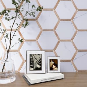 Denia Beige Hexagon 8.58 in. x 9.89 in. Matte Porcelain Floor and Wall Tile (8.07 sq. ft./Case)