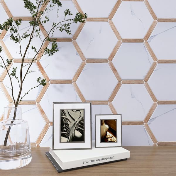 Denia Beige Hexagon 8.58 in. x 9.89 in. Matte Porcelain Floor and Wall Tile (8.07 sq. ft./Case)