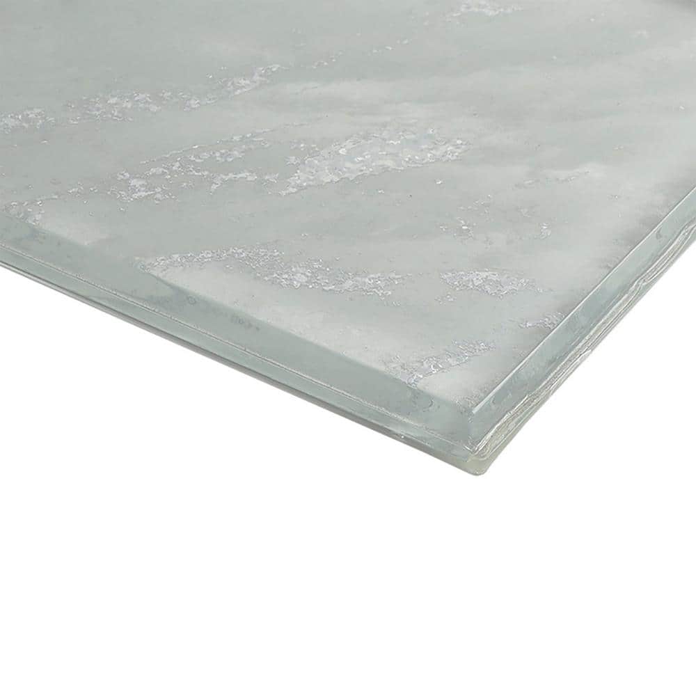 Astral Polished White Glass Rectangular Wall Tile