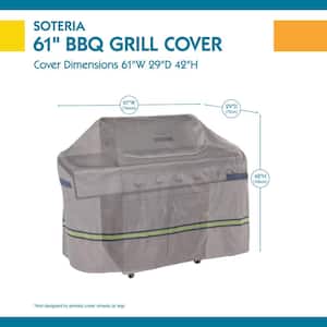 Soteria 61 in. W x 29 in. D x 42 in. H Grill Cover in Grey