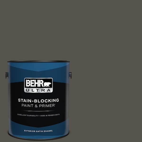 BEHR ULTRA 1 gal. #790D-7 Black Bean Satin Enamel Exterior Paint & Primer