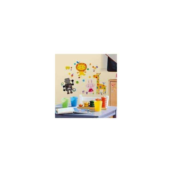 RoomMates 5 in. x 11.5 in. Lazoo Peel and Stick Wall Decals