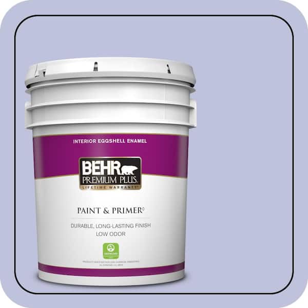 BEHR PREMIUM PLUS 5 gal. #610A-3 Lavender Sachet Eggshell Enamel Low Odor Interior Paint & Primer