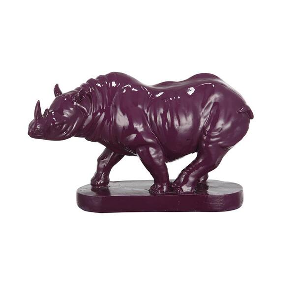 Seasonal Abode Inc Rhinoceros Red Statue