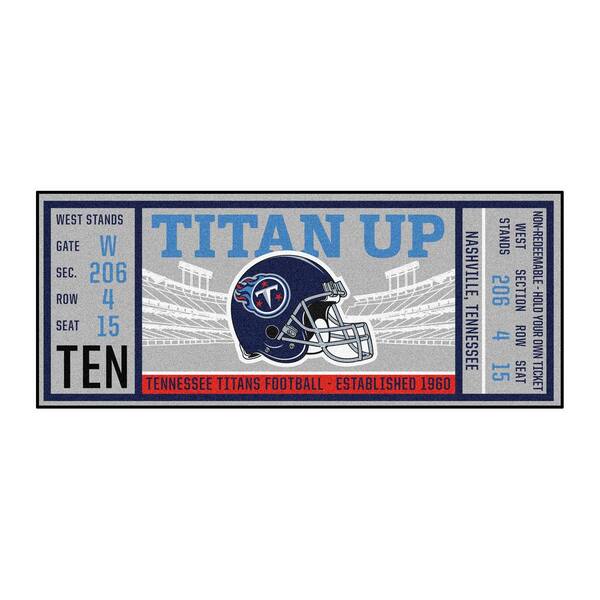 FANMATS NFL - Tennessee Titans 30 in. x 72 in. Indoor Ticket Runner Rug ...