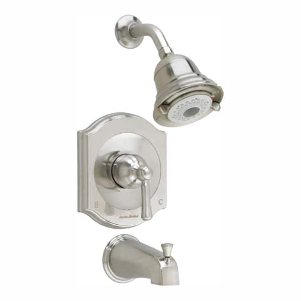 American Standard Portsmouth 1-Handle Tub and Shower Faucet Rectangle Trim Kit in Brushed Nickel (Valve Sold Separately)
