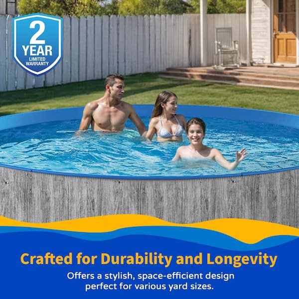 Blue Wave 12 ft. Round 36 in. D Capri Steel Wall Pool