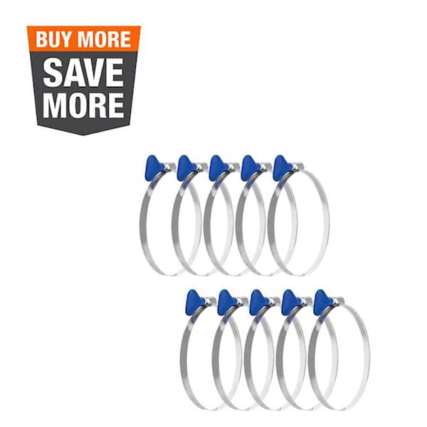4 in. Key Hose Clamp Stainless Steel 4 in. Thumb Screw Dust Collector Hose Clamps (10-Pack)