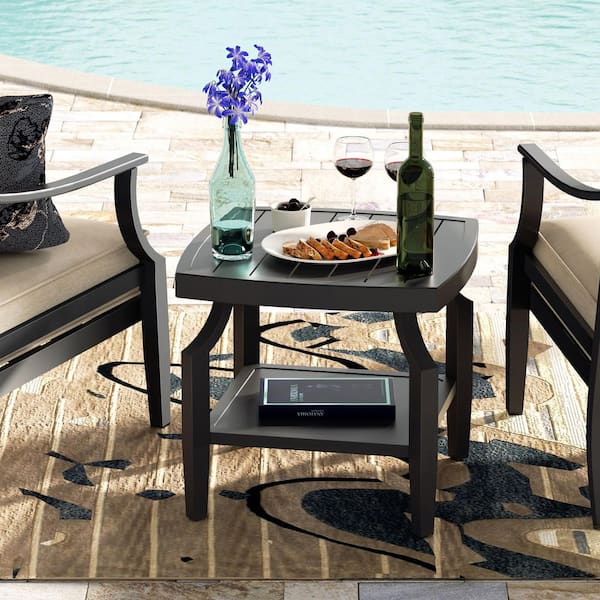 Tamarin Square Aluminum Outdoor Side Table
