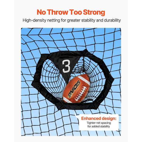 SKYSHALO 7 x 7 ft. Football Trainer Net with 5 Targets, Knotless