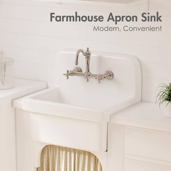 Eridanus Mason 8 Gal. Wall Mount Utility Sink in Crisp White