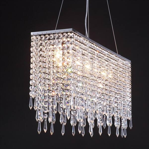 square crystal chandelier home depot