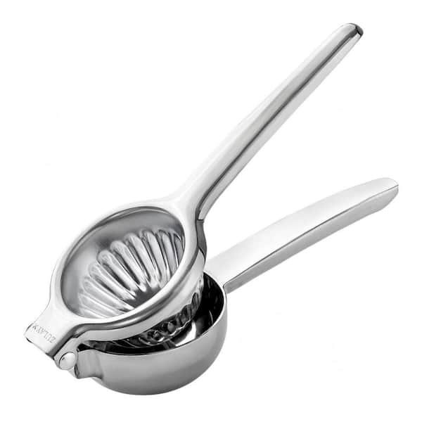 Large Lemon Squeezer Stainless Steel Premium Quality, Heavy Duty Solid Metal Juicer and Lime Squeezer in Silver
