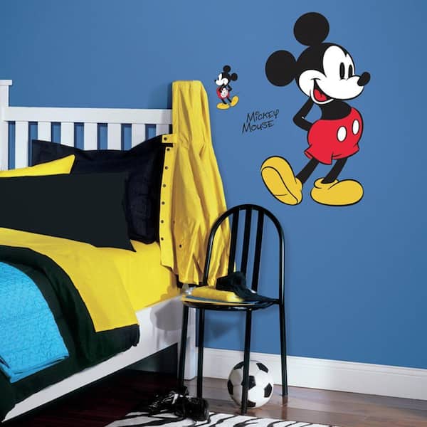 RoomMates 5 in. x 19 in. Mickey Mouse 10-Piece Peel and Stick Giant Wall Decal