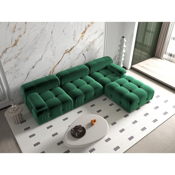 convenience young sofa sweat ソファー　スウェット J&E Home 138.6 in. W Square Arm Velvet U Shaped Modular Free